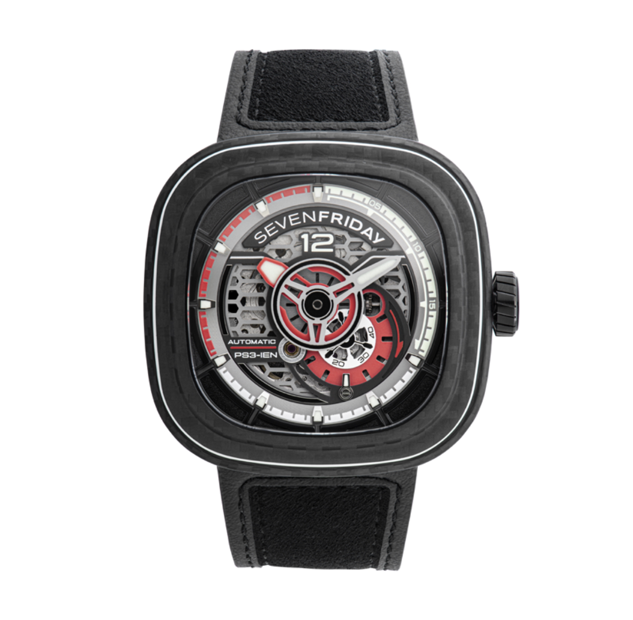 SEVENFRIDAY PS3/02 “RUBY CARBON”